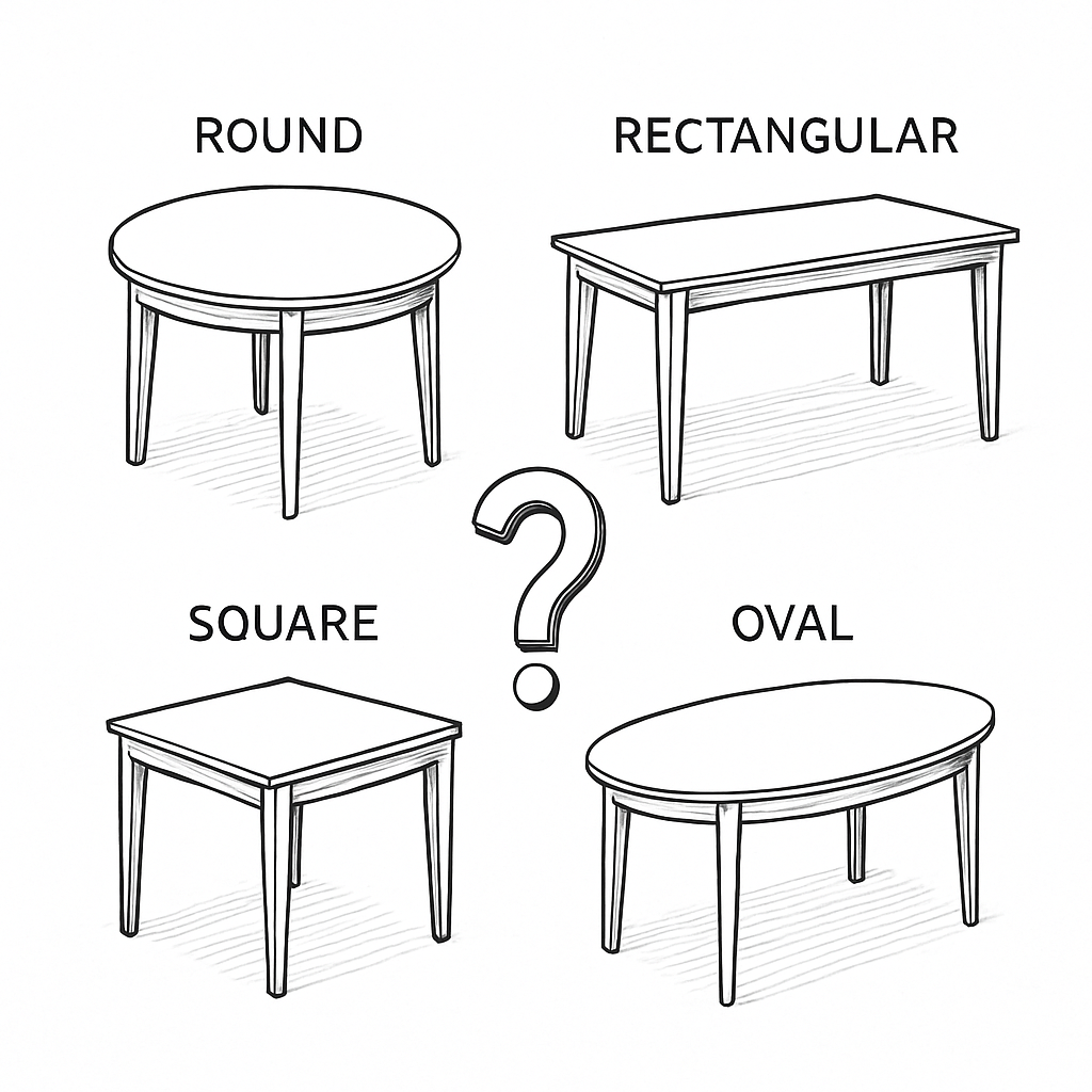 Dining Table Shapes Explained: Round, Square, Oval or Rectangular?