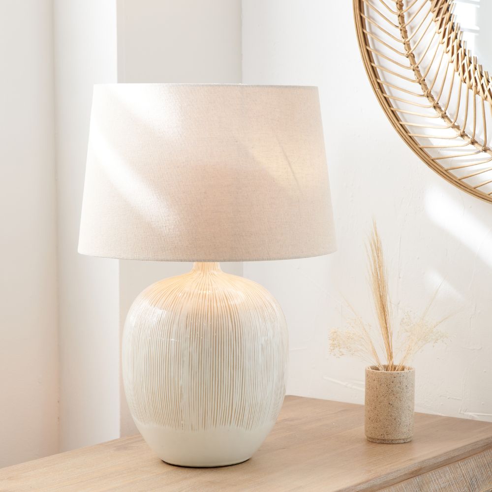 Greta Ceramic Textured Table Lamp