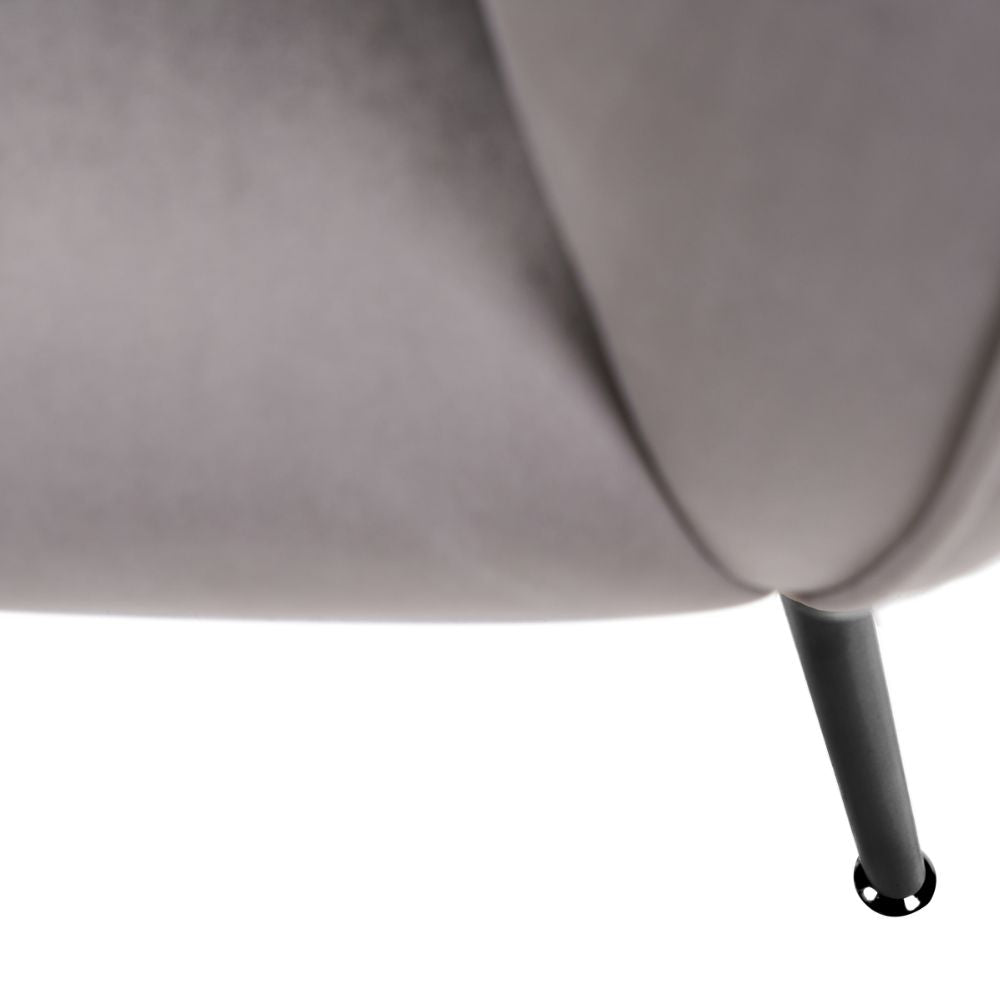 Lucca Velvet and Metal Armchair