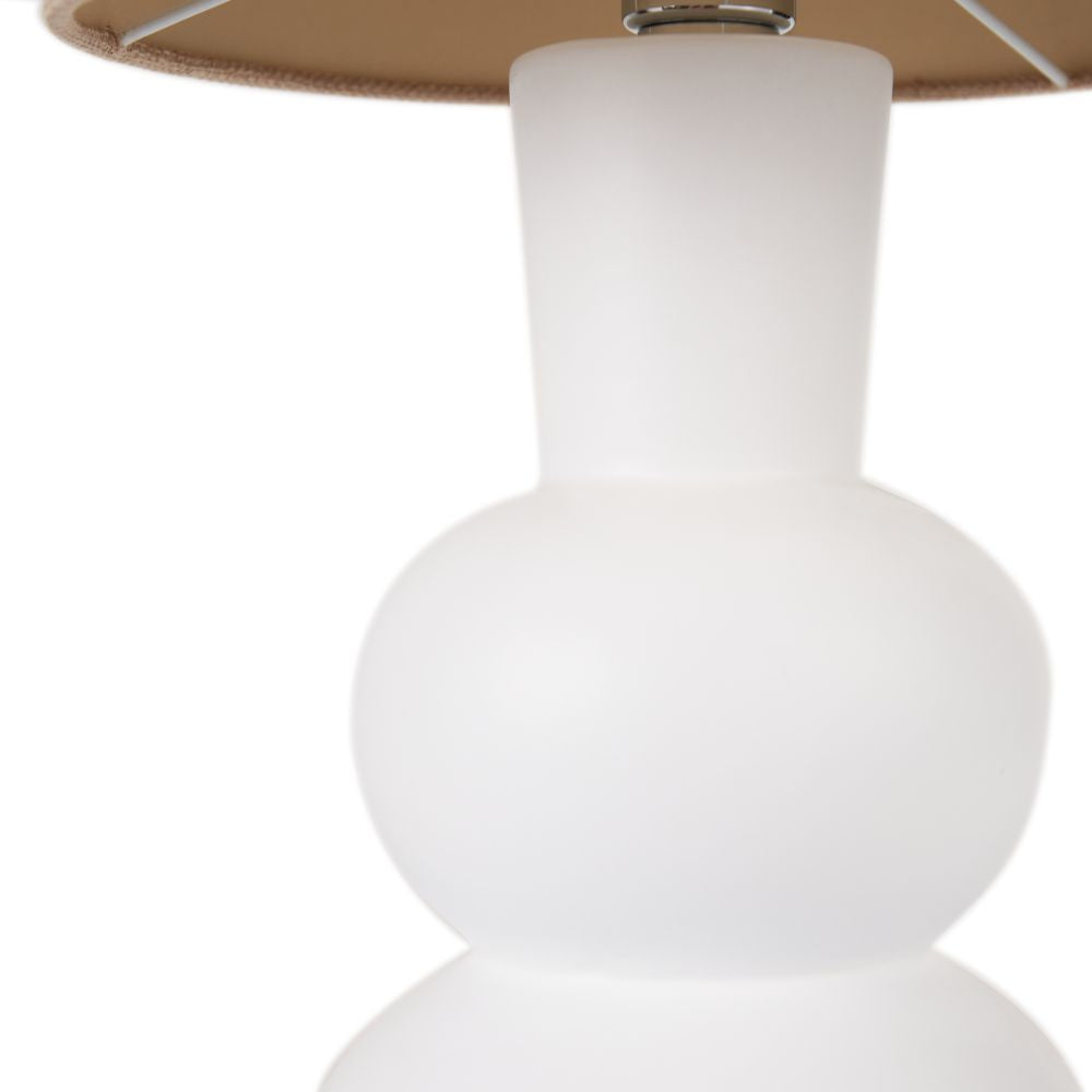 Aaliyah Ceramic White Curved Bottle Table Lamp