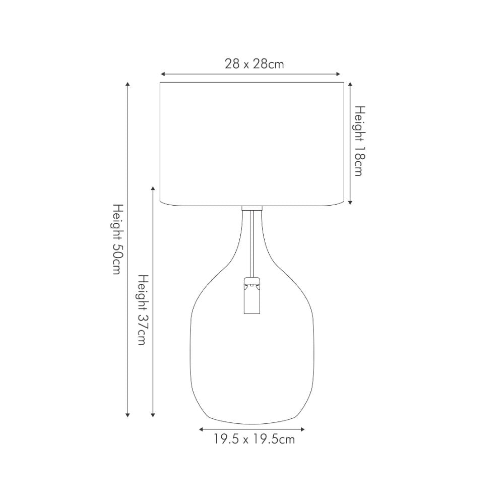 Stellar Glass Mercurial Dual Light Table Lamp
