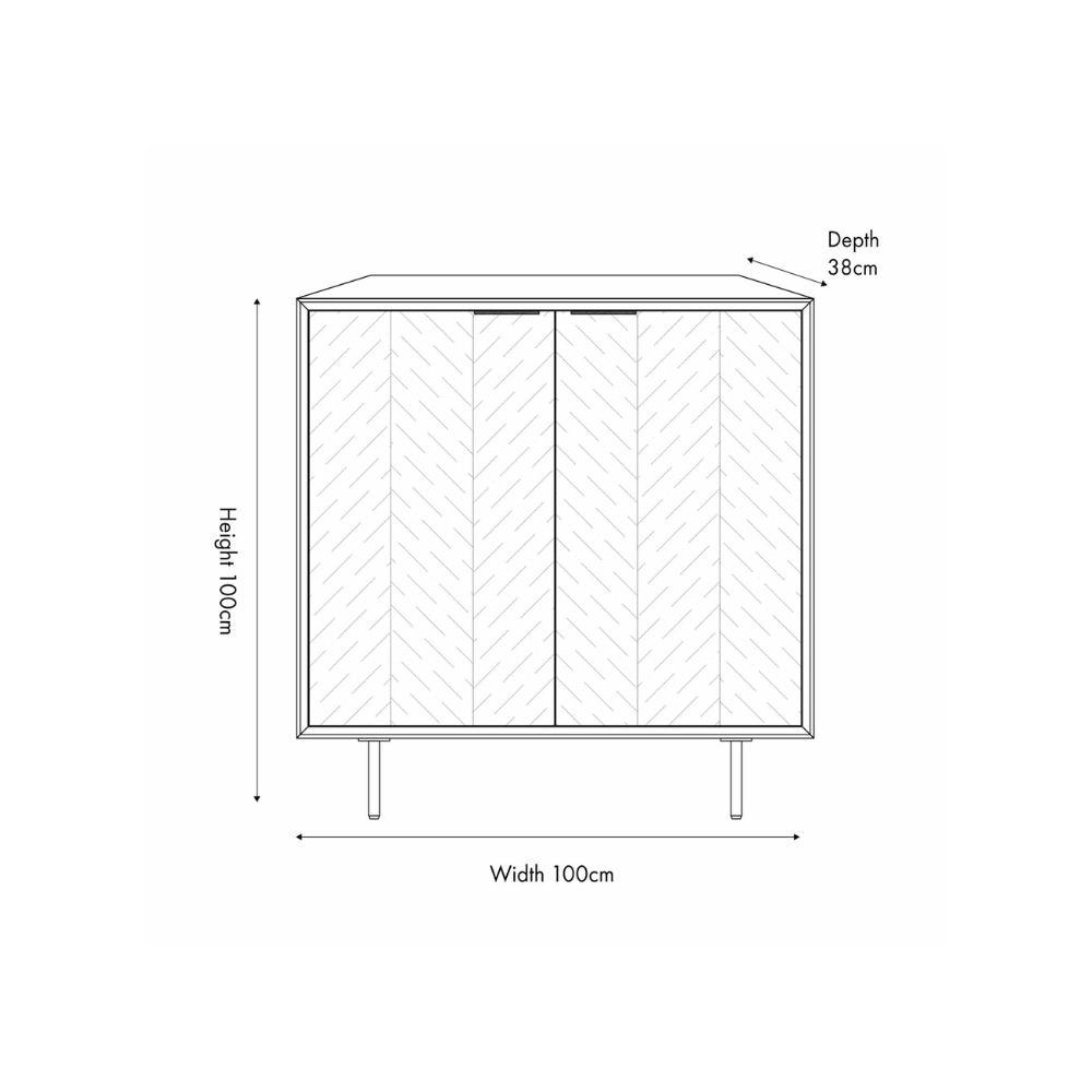 Hailee Pine Wood 2 Door Sideboard
