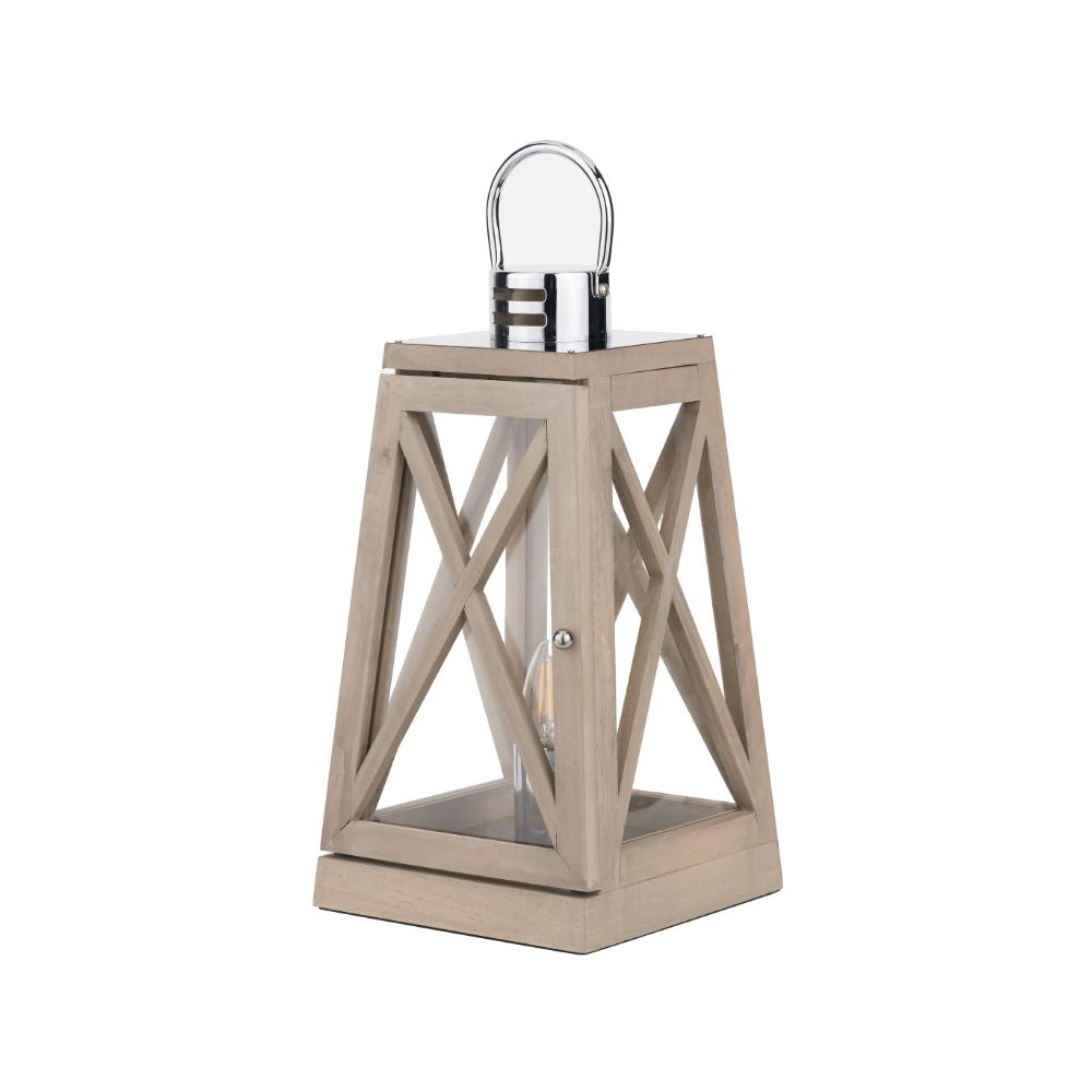 Devon Chrome Lantern Table Lamp