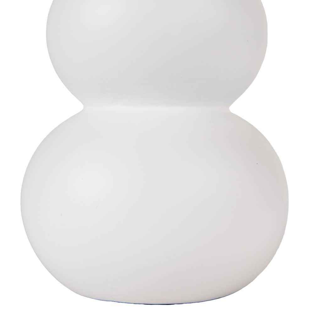 Aaliyah Ceramic White Curved Bottle Table Lamp