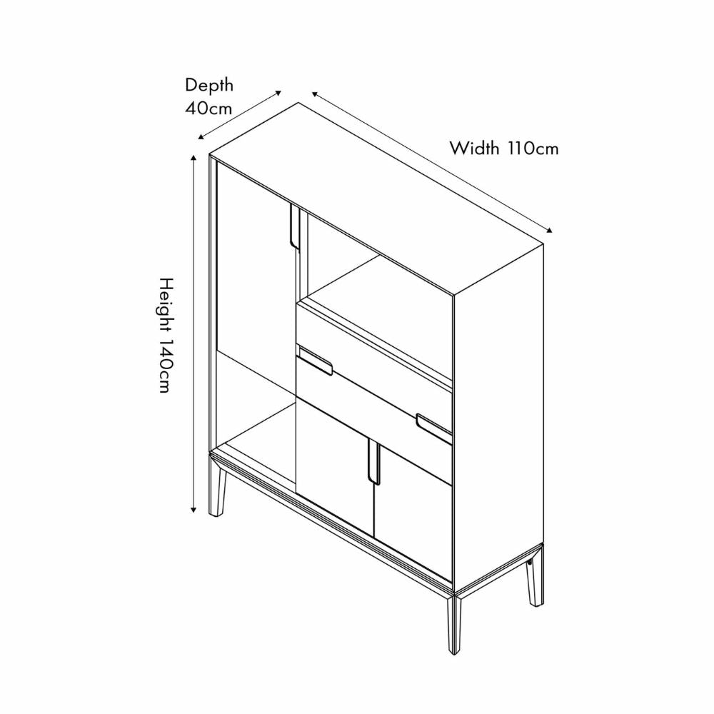 Gio Acacia Wood Shelf Unit