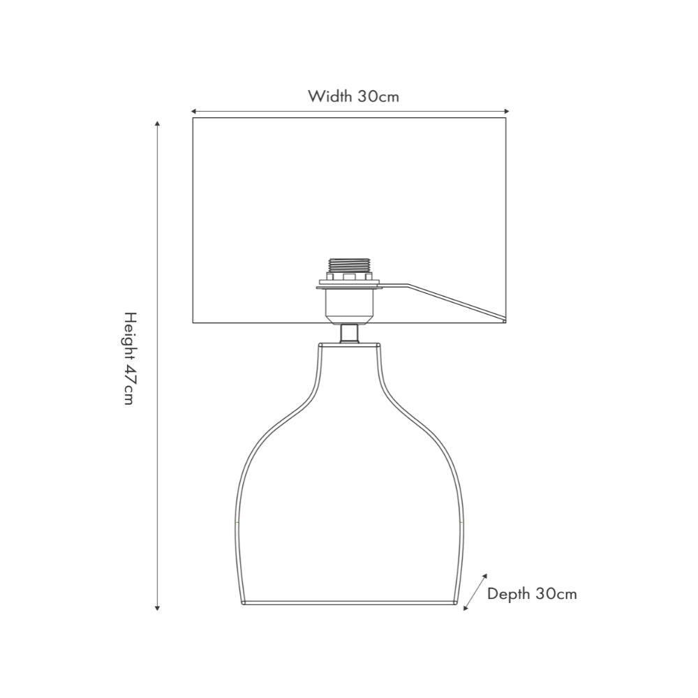 Caswell Natural Rattan Cloche Table Lamp