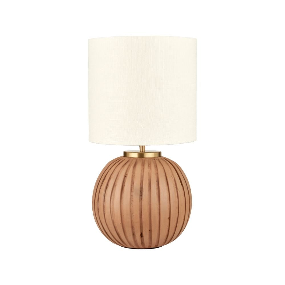 Ezekiel Terracotta Textured Ball Table Lamp