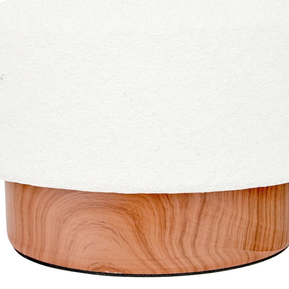 Elio Wood Effect Textured Ceramic Table Lamp
