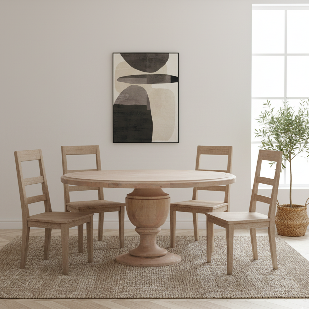 Ashwick 162cm Round Mango Wood Dining Table