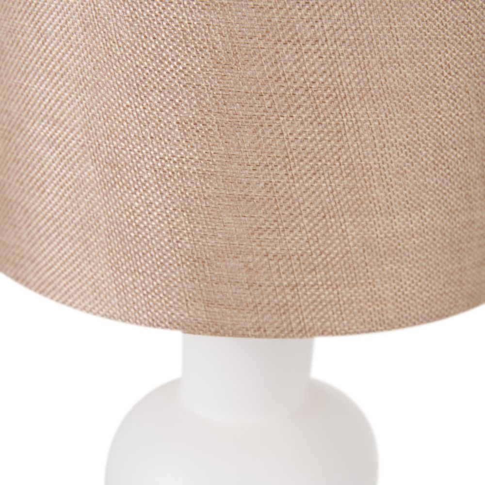 Aaliyah Ceramic White Curved Bottle Table Lamp