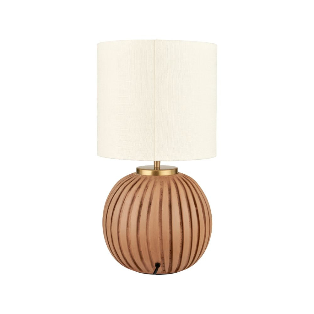 Ezekiel Terracotta Textured Ball Table Lamp