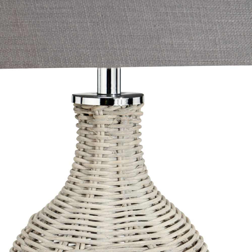 Anika Rattan Bottle Table Lamp