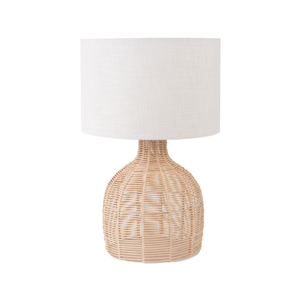 Caswell Natural Rattan Cloche Table Lamp