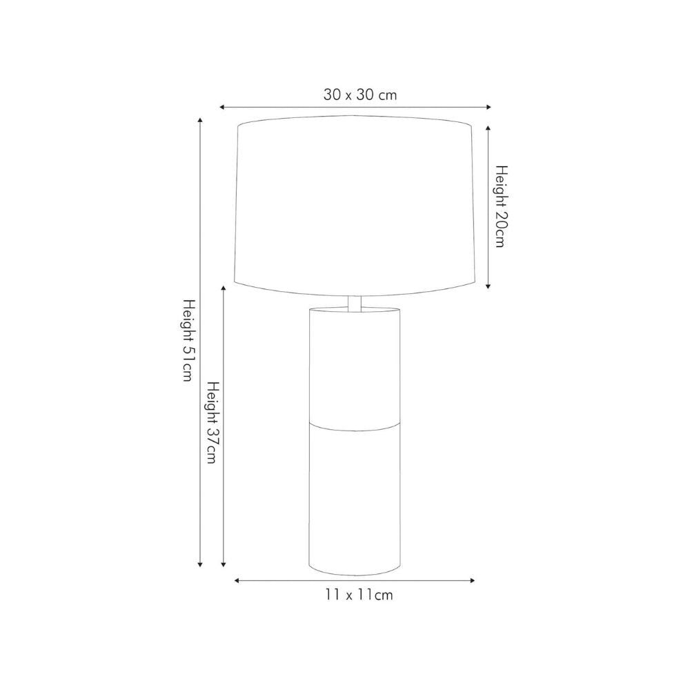 Etosha Wood and Metal Table Lamp