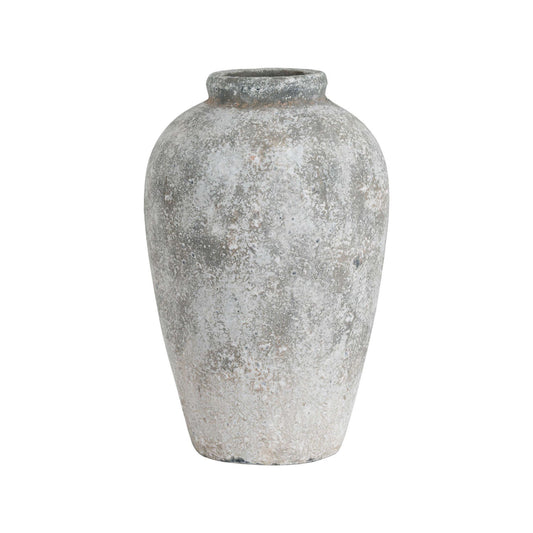 Aged Stone Ceramic Tall Vase