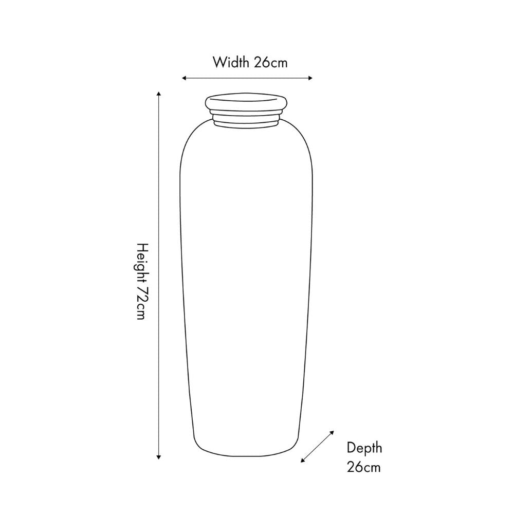 Recycled Glass Ribbed Vase Tall