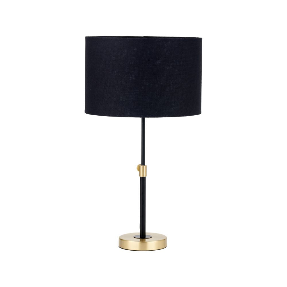 Bryce Black and Gold Metal Rise and Fall Table Lamp