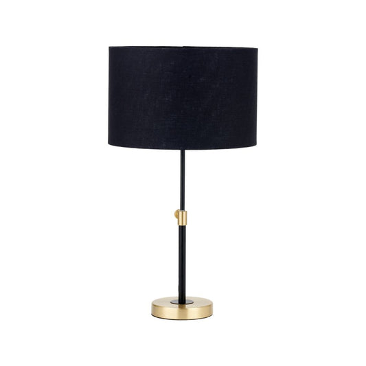 Bryce Black and Gold Metal Rise and Fall Table Lamp