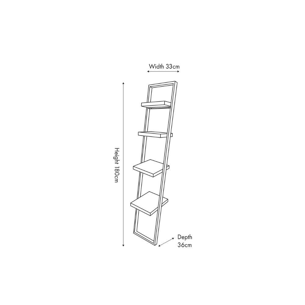 Jersey Concrete Effect 4 Shelf Unit