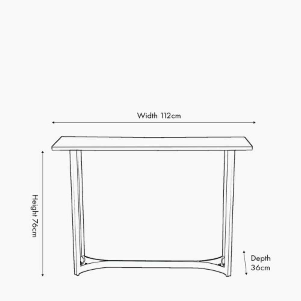 Hendrick White Marble Console Table