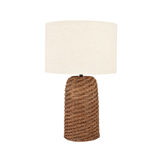 Andros Seagrass Brown Woven Table Lamp