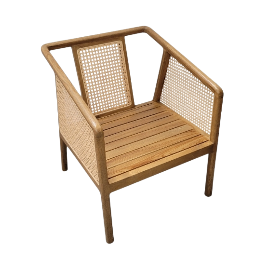 Rattan Green Accent Chair
