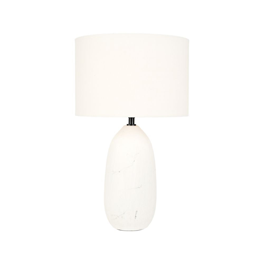 Ceramic Erika White Vintage Textured Table Lamp