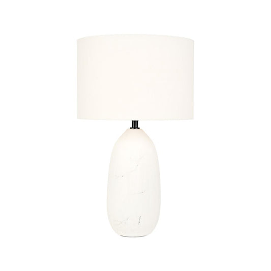 Ceramic Erika White Vintage Textured Table Lamp