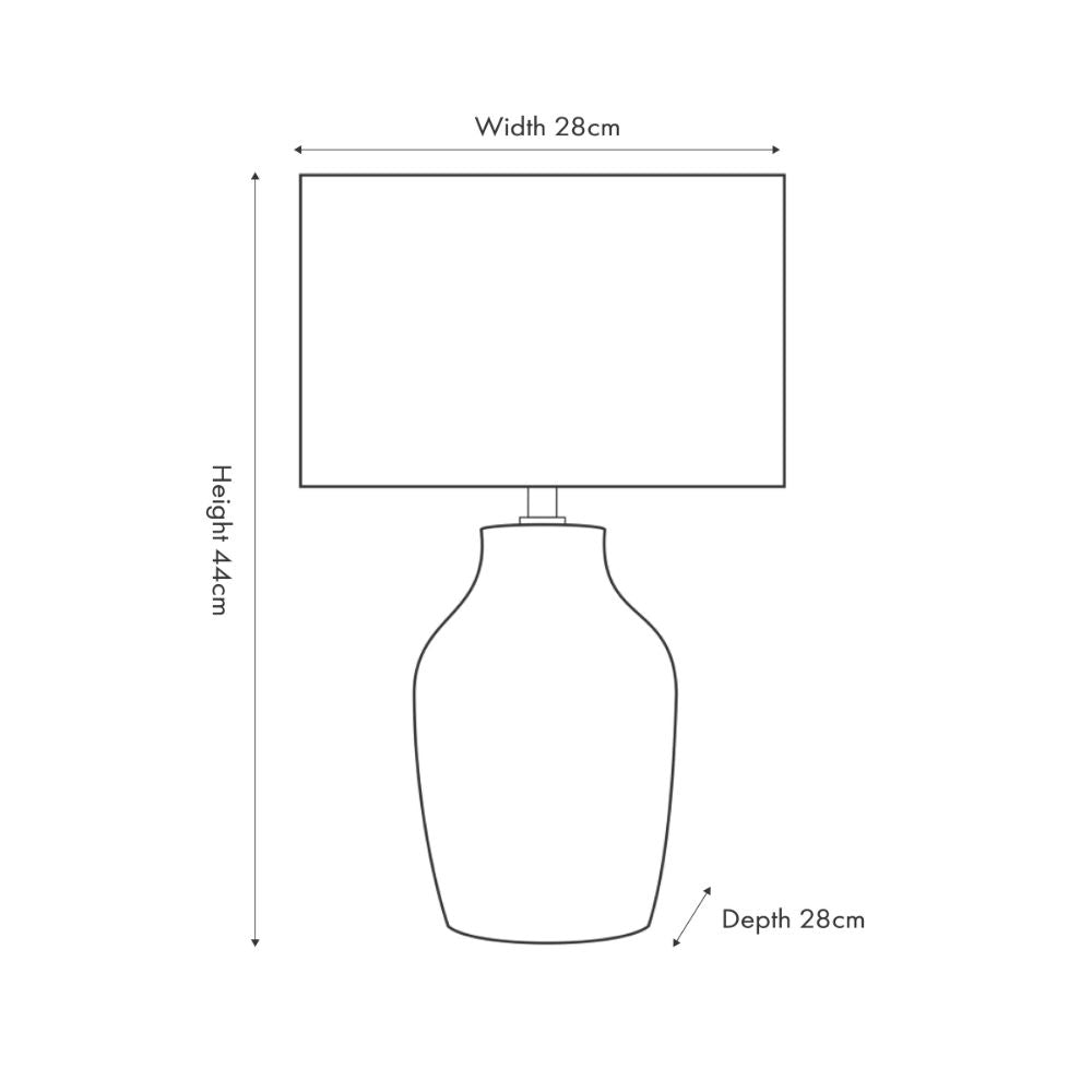 Kai Duck Egg Textured Tall Ceramic Table Lamp