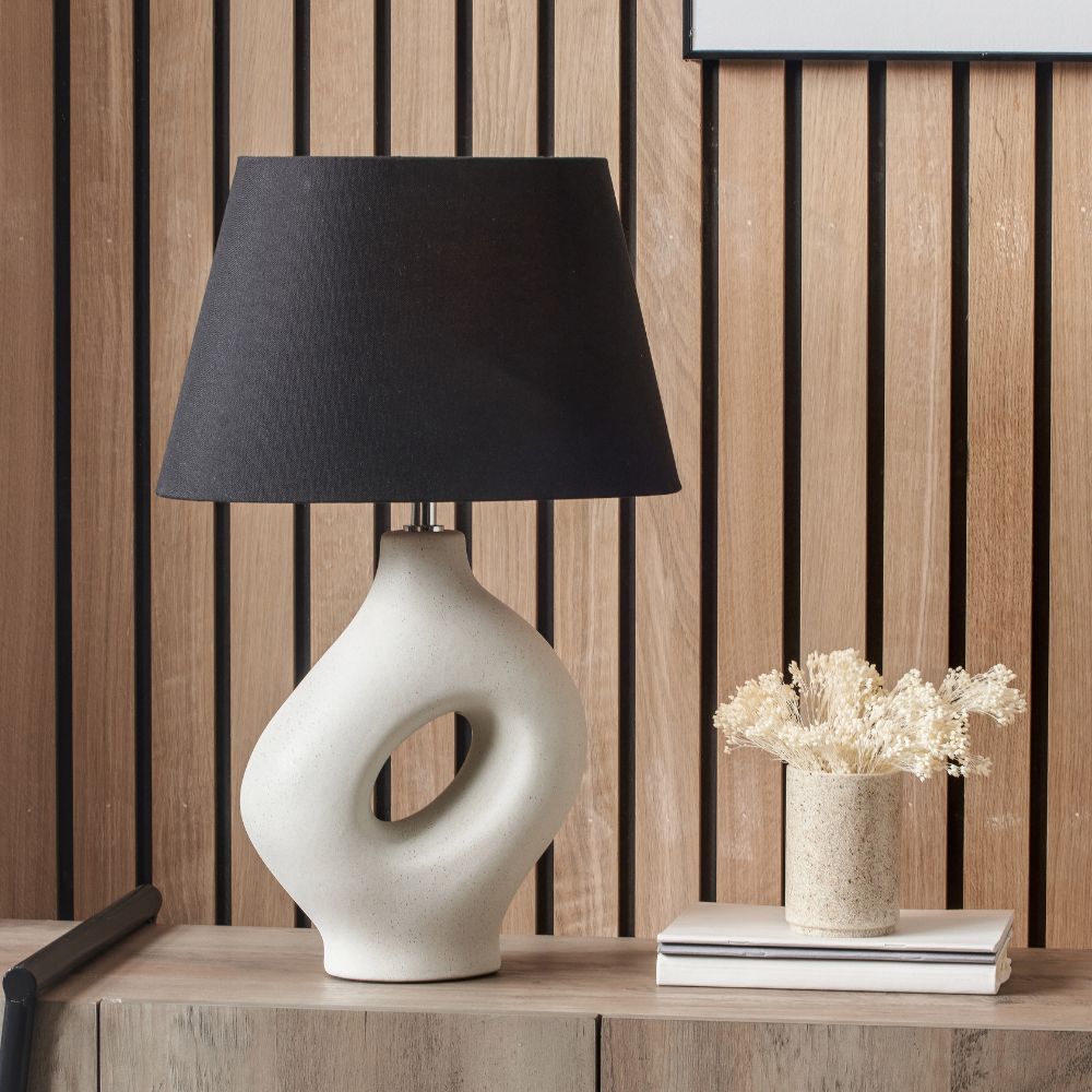 Ulla Organic Ceramic Monochrome Table Lamp