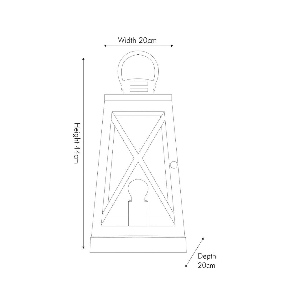 Devon Chrome Lantern Table Lamp