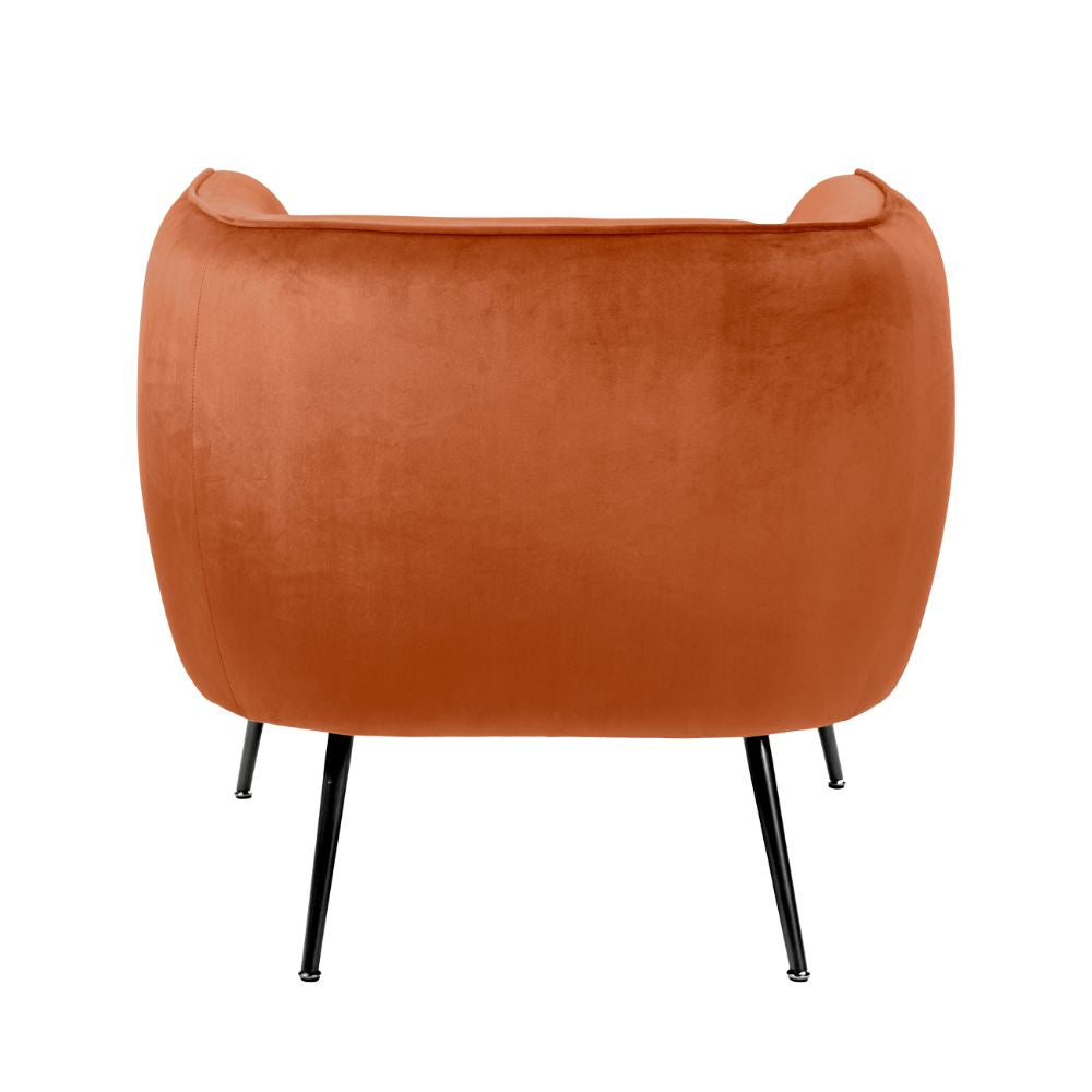 Lucca Velvet and Metal Armchair