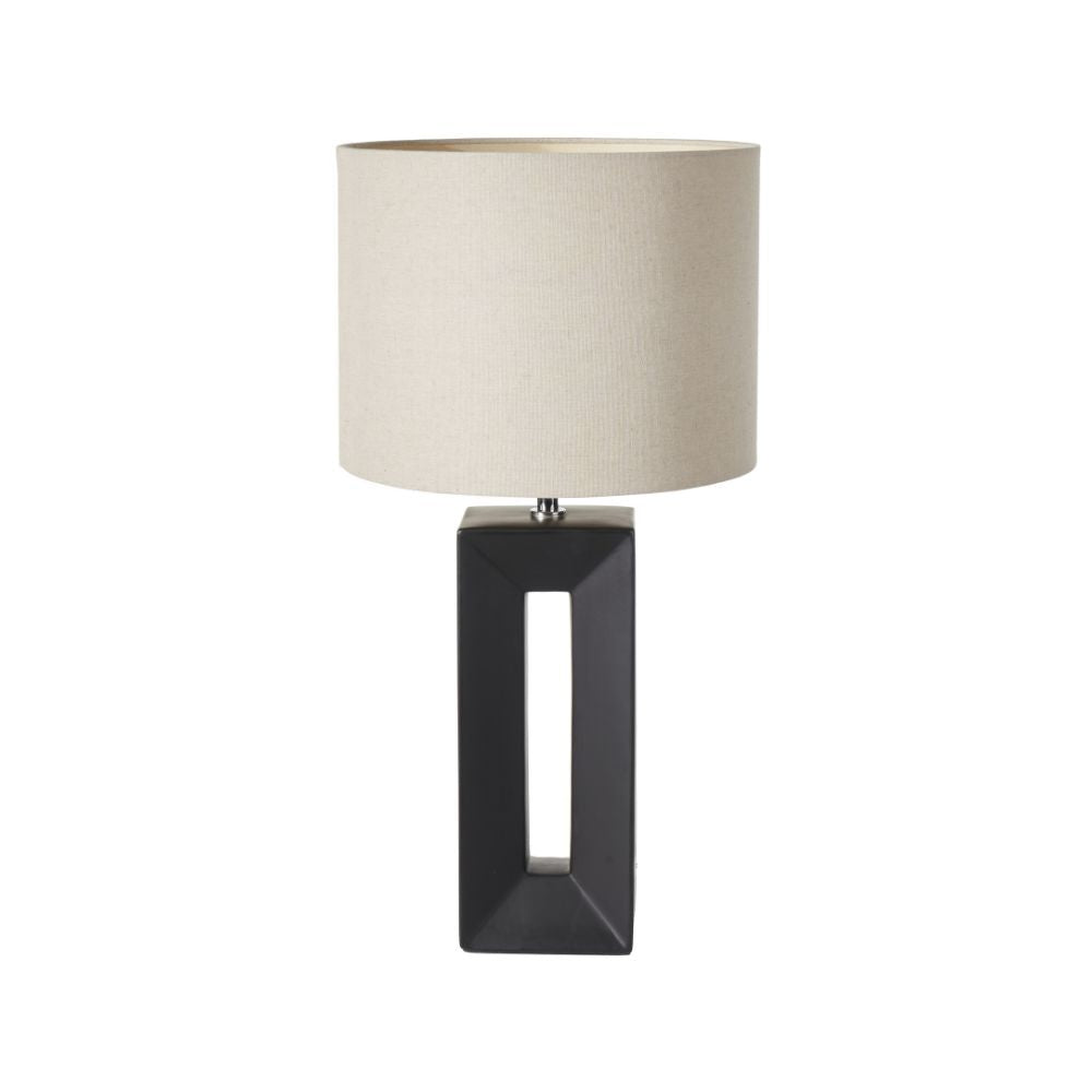Block Ceramic Black Tall Table Lamp
