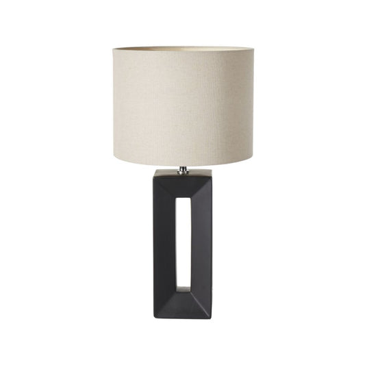 Block Ceramic Black Tall Table Lamp