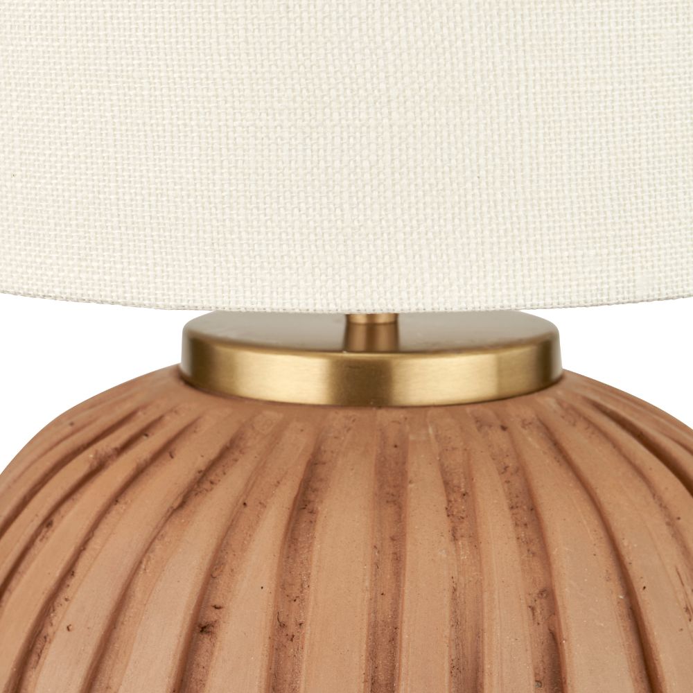 Ezekiel Terracotta Textured Ball Table Lamp