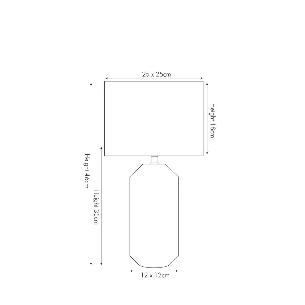 Meribel White Geo Textured Tall Ceramic Table Lamp