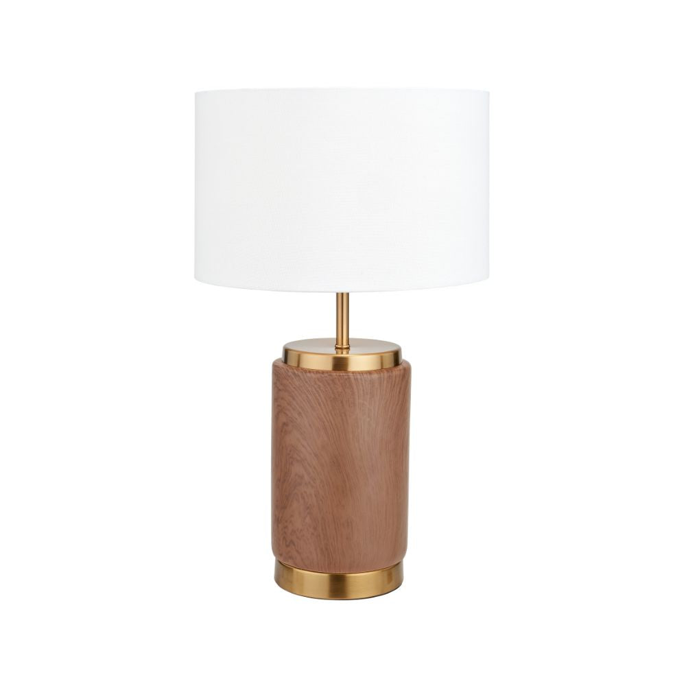 Carrara Ceramic Wood Effect Table Lamp