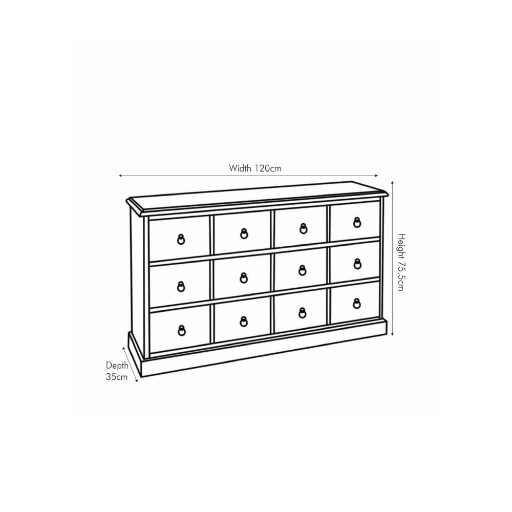 Loft Multicoloured Pine Wood Sideboard