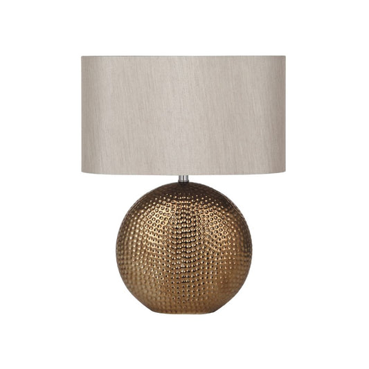 Mabel Ceramic Bronze Dot Textured Table Lamp