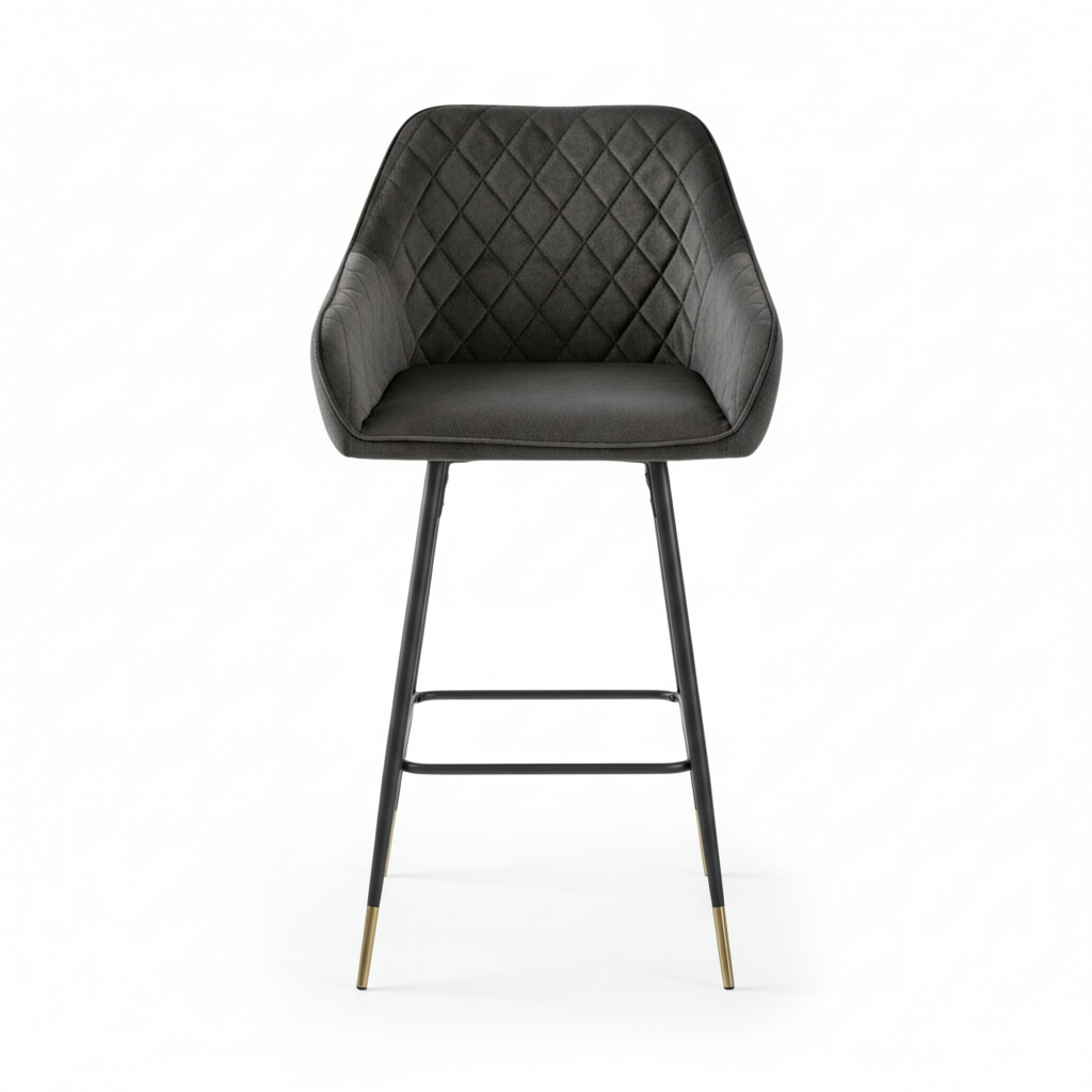 Velvet Bar Stool (Set of 2)