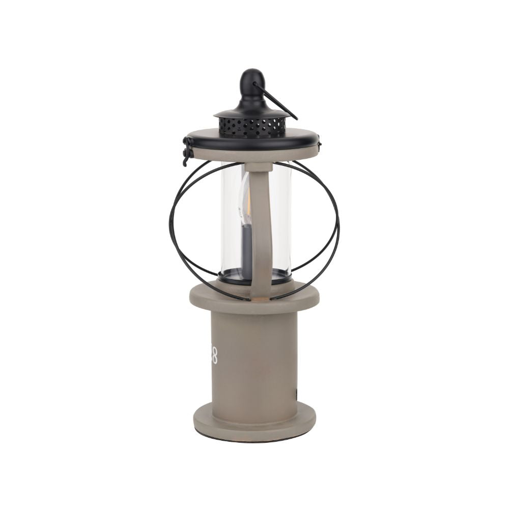 Gibson Pine Wood White Lantern Table Lamp