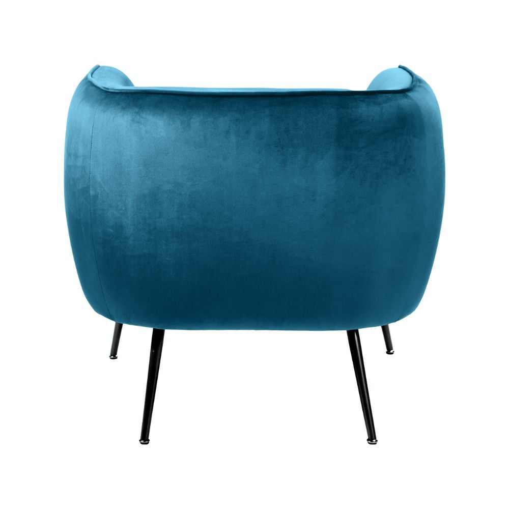 Lucca Velvet and Metal Armchair