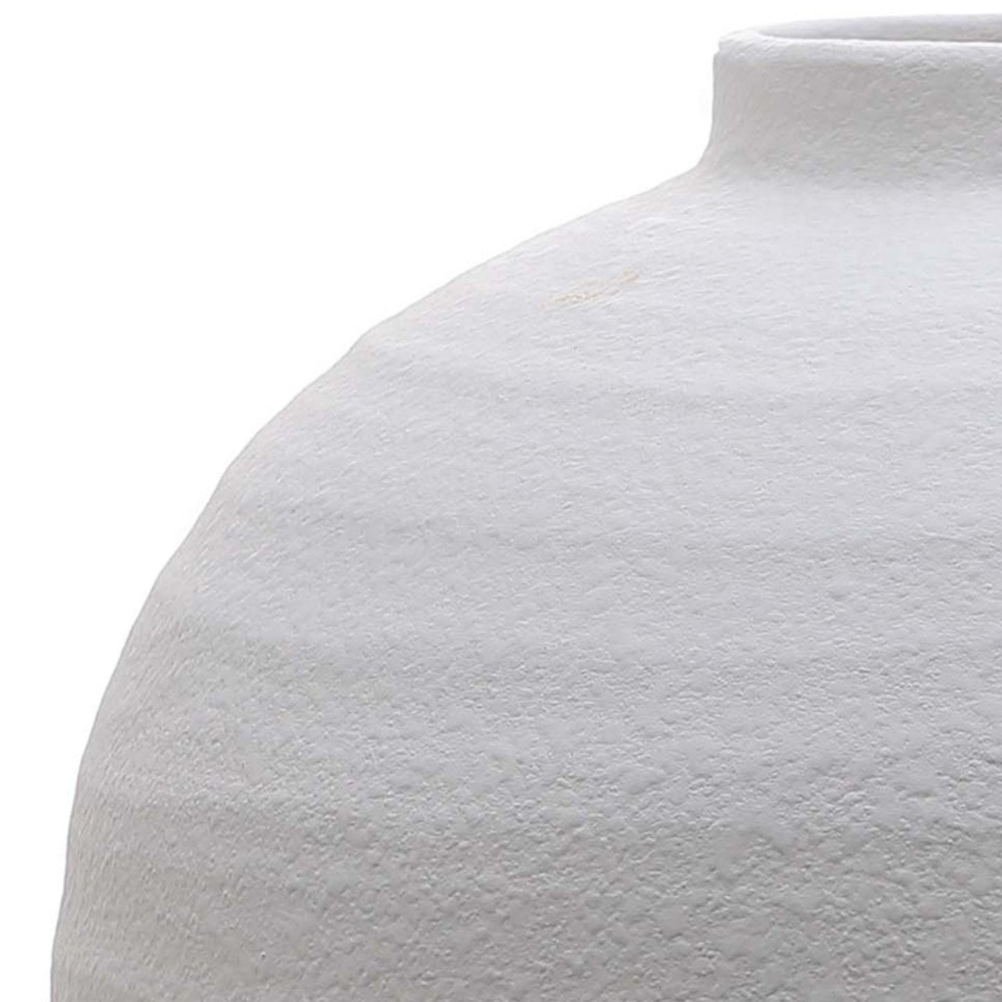 Tiber Ceramic Matte White Vase