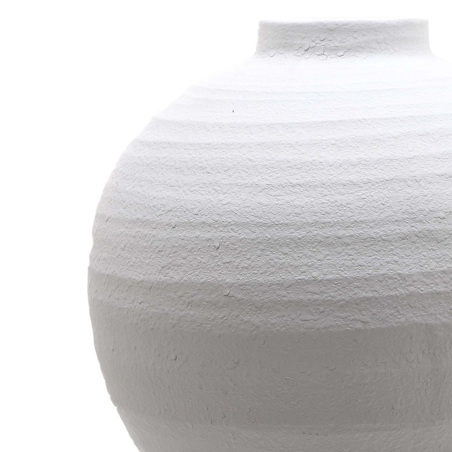 Tiber Ceramic Matte White Large Vase
