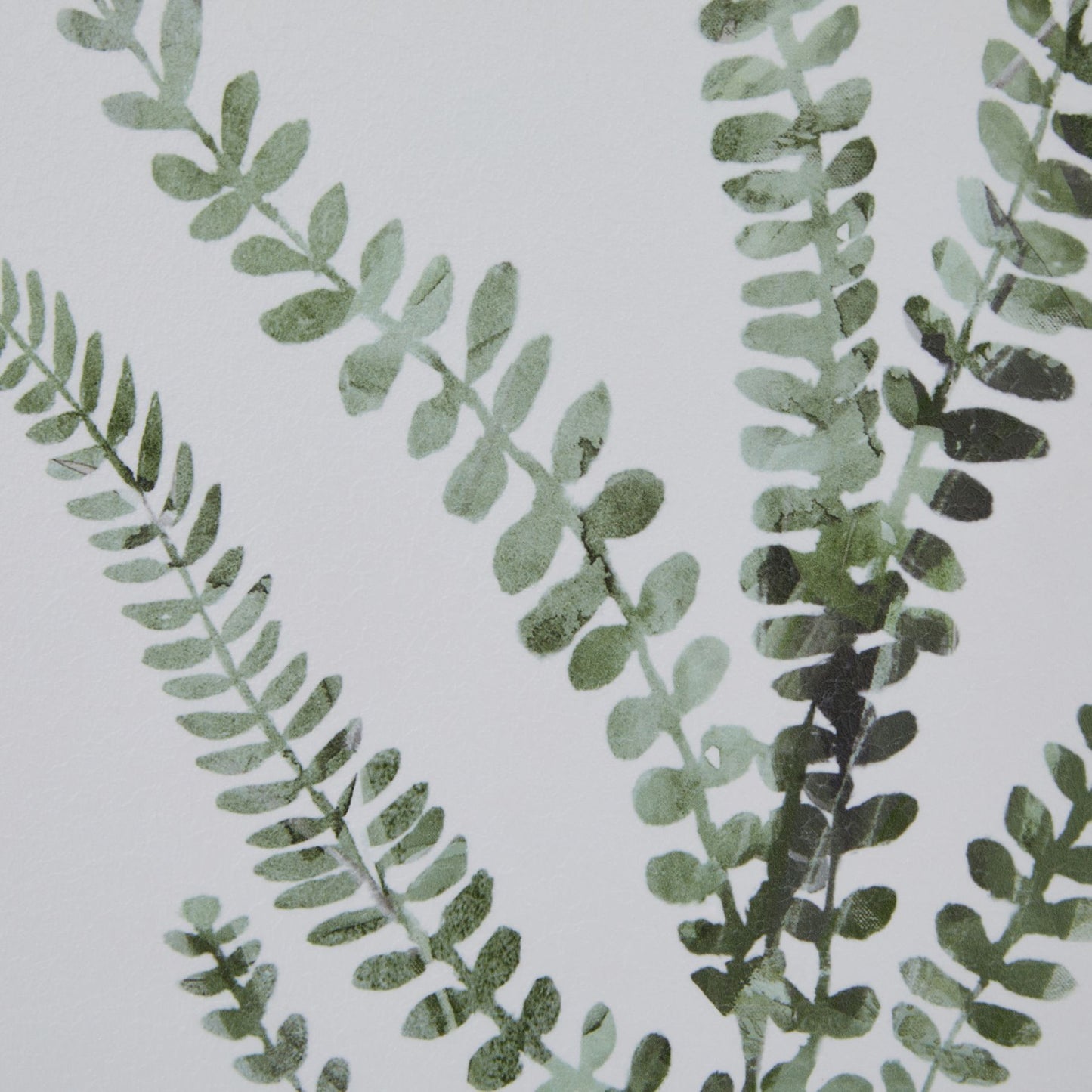 Watercolour Delicate Fern In Washed Wood Frame Wall Art