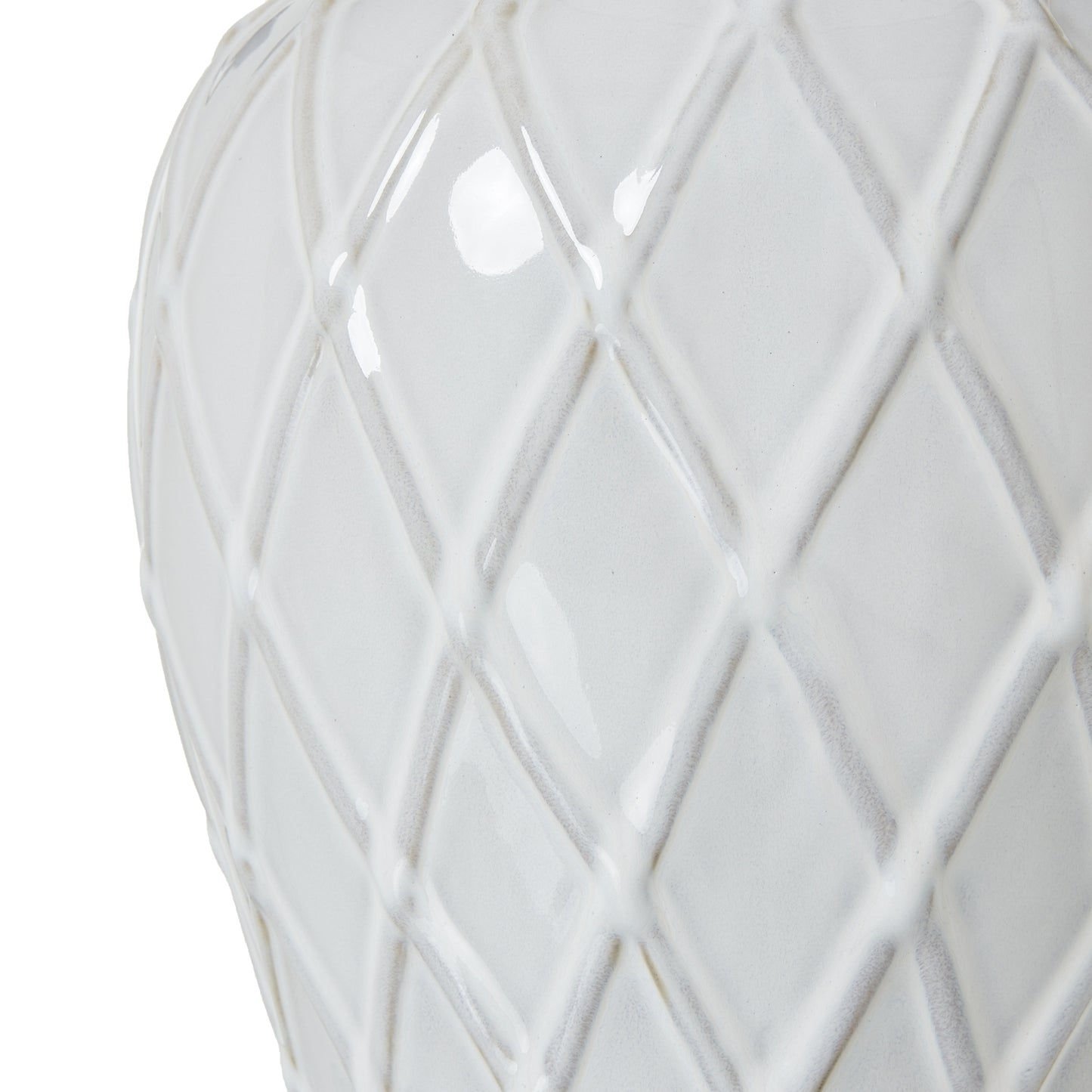 White Ceramic Ginger Jar Table Lamp