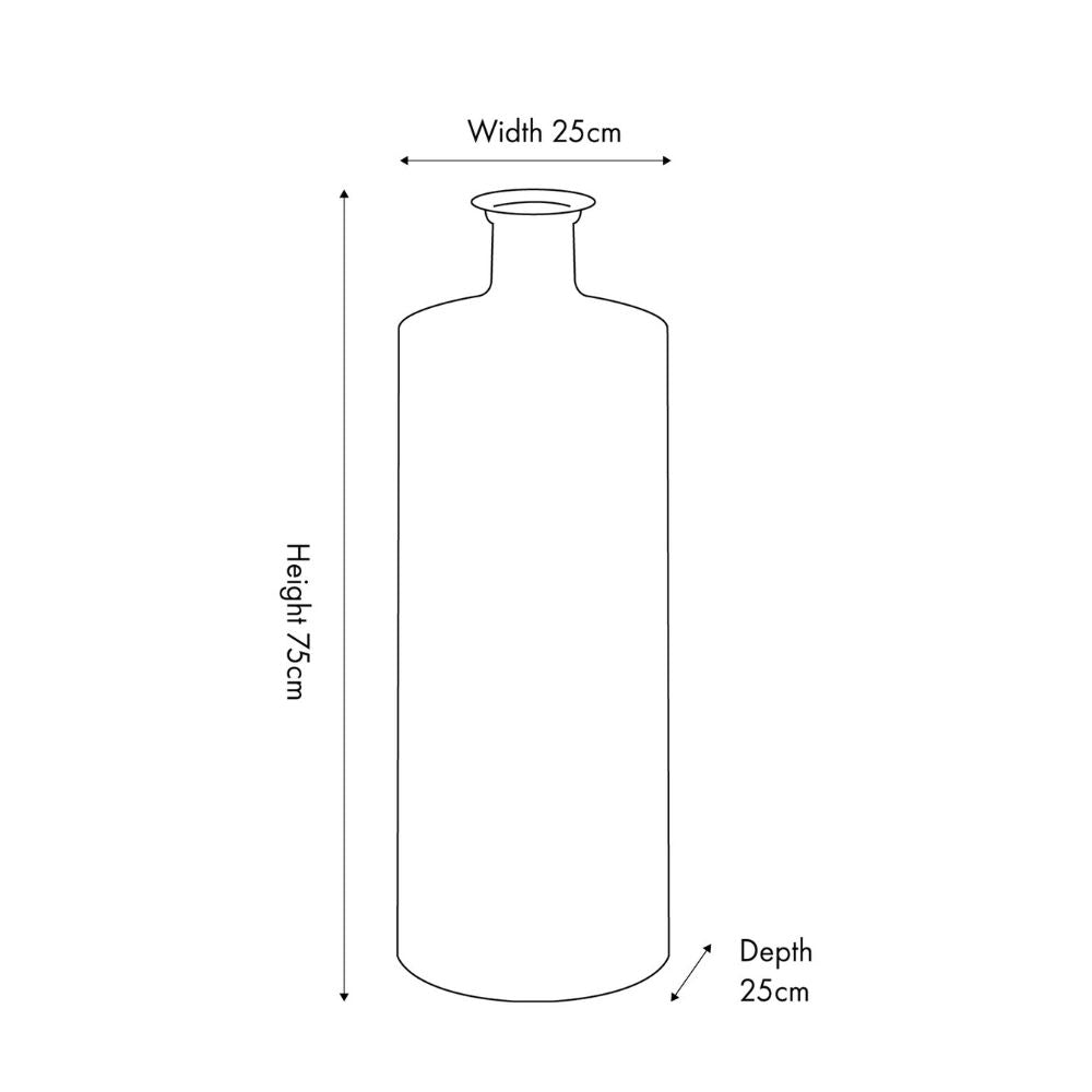 Recycled Glass Bottle Vase Tall