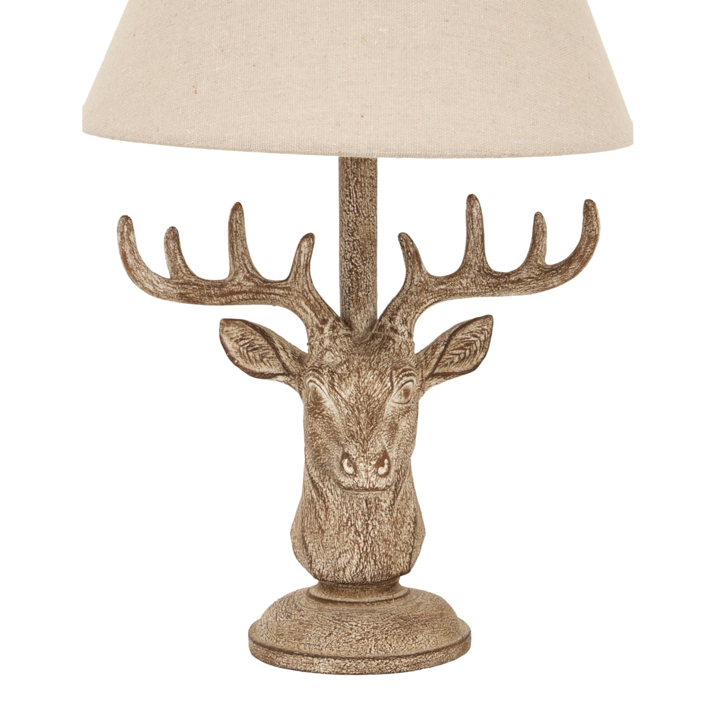 Stonewashed Stag Head Table Lamp
