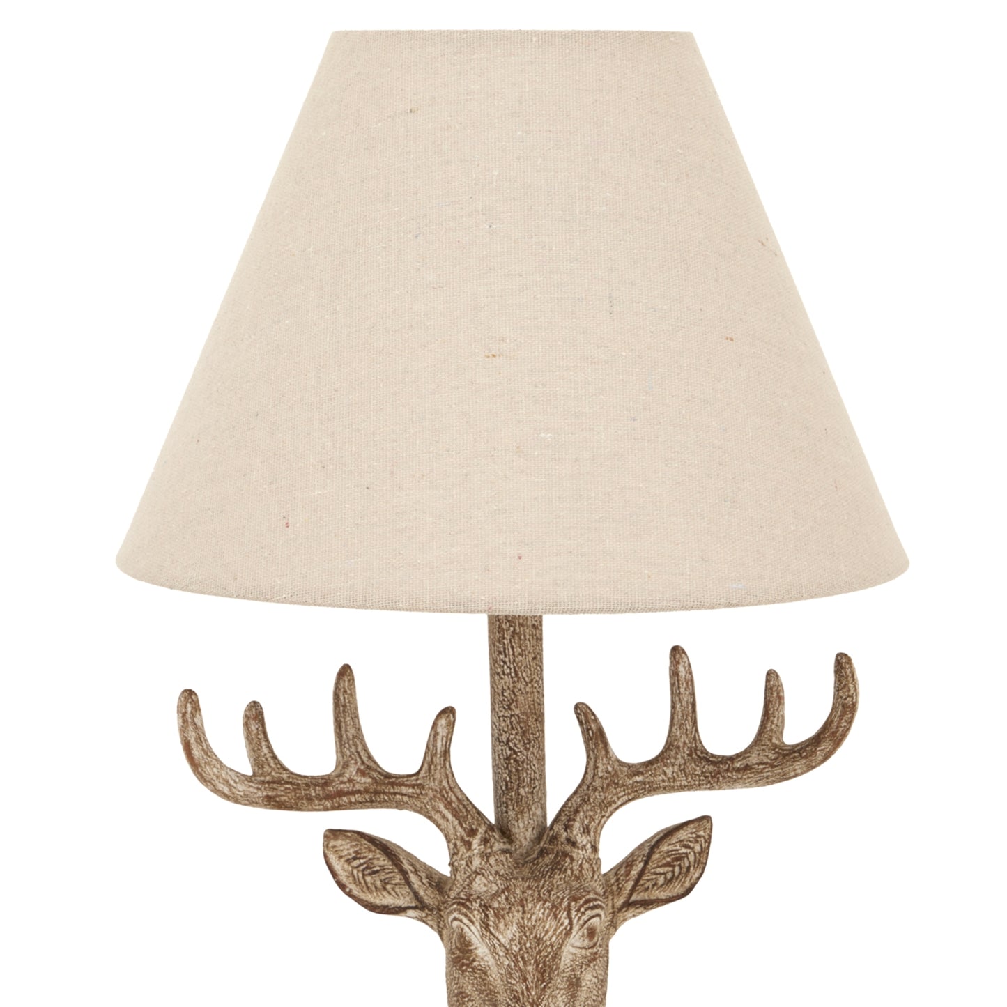 Stonewashed Stag Head Table Lamp
