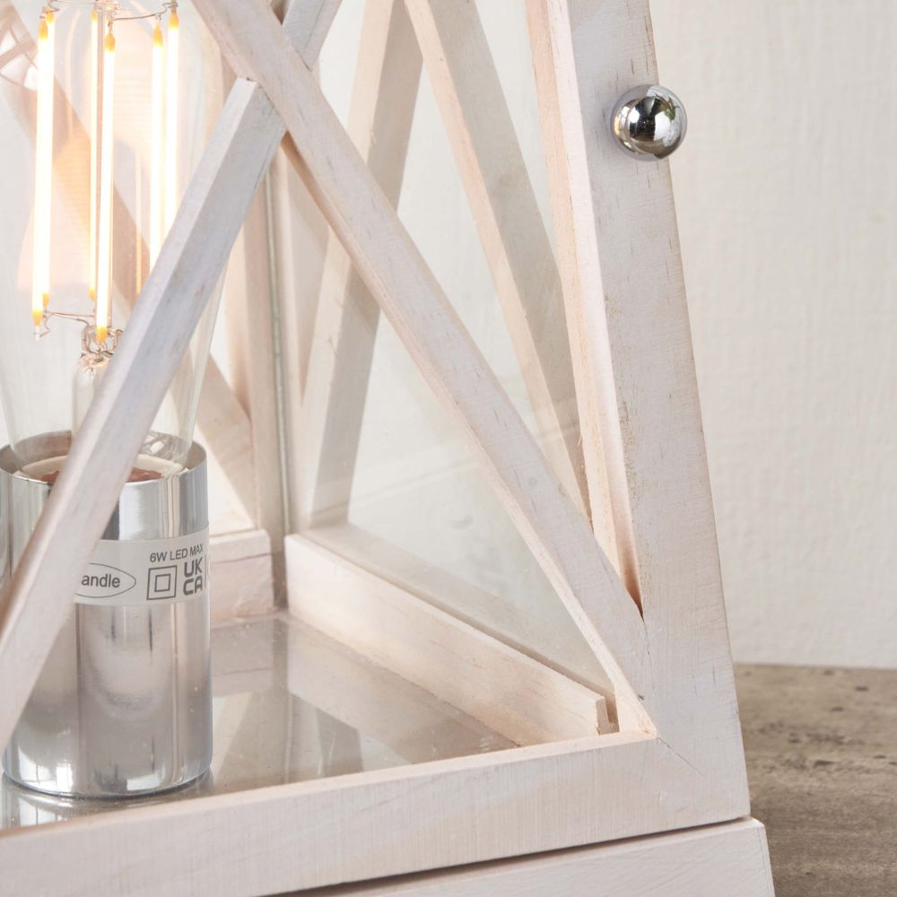 Devon Chrome Lantern Table Lamp